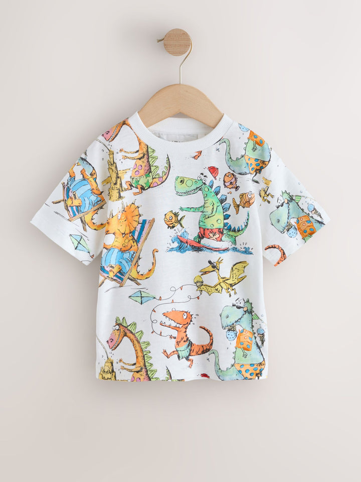 Multi Long Sleeve Graphic Print T-Shirts 3 Pack (3mths-7yrs)