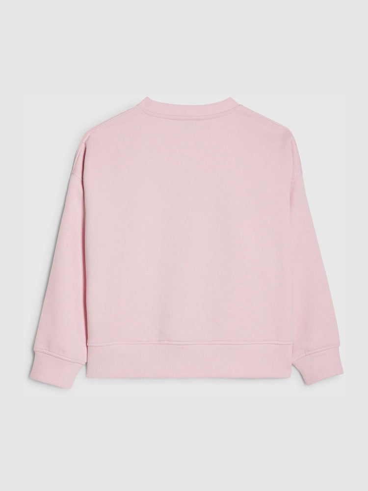 River Island Pink Paris Heart Sweatshirt