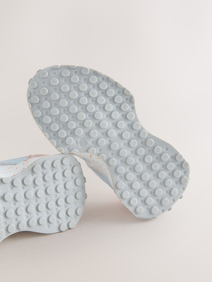 Multi Pastel Elastic Lace Touch Fasten Trainers
