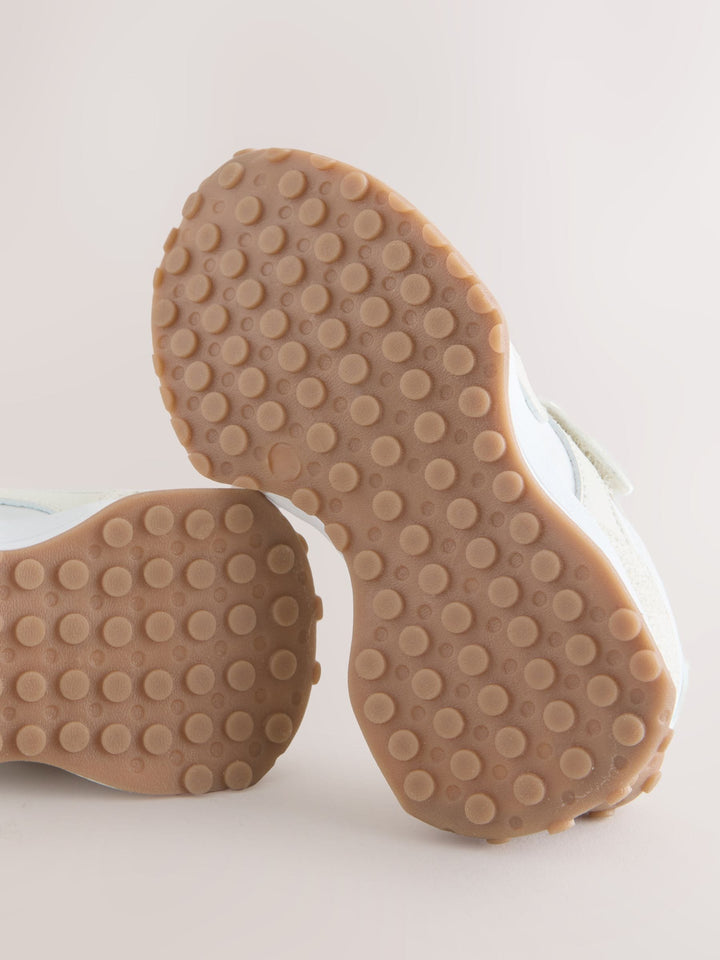 Neutral Elastic Lace Touch Fasten Trainers