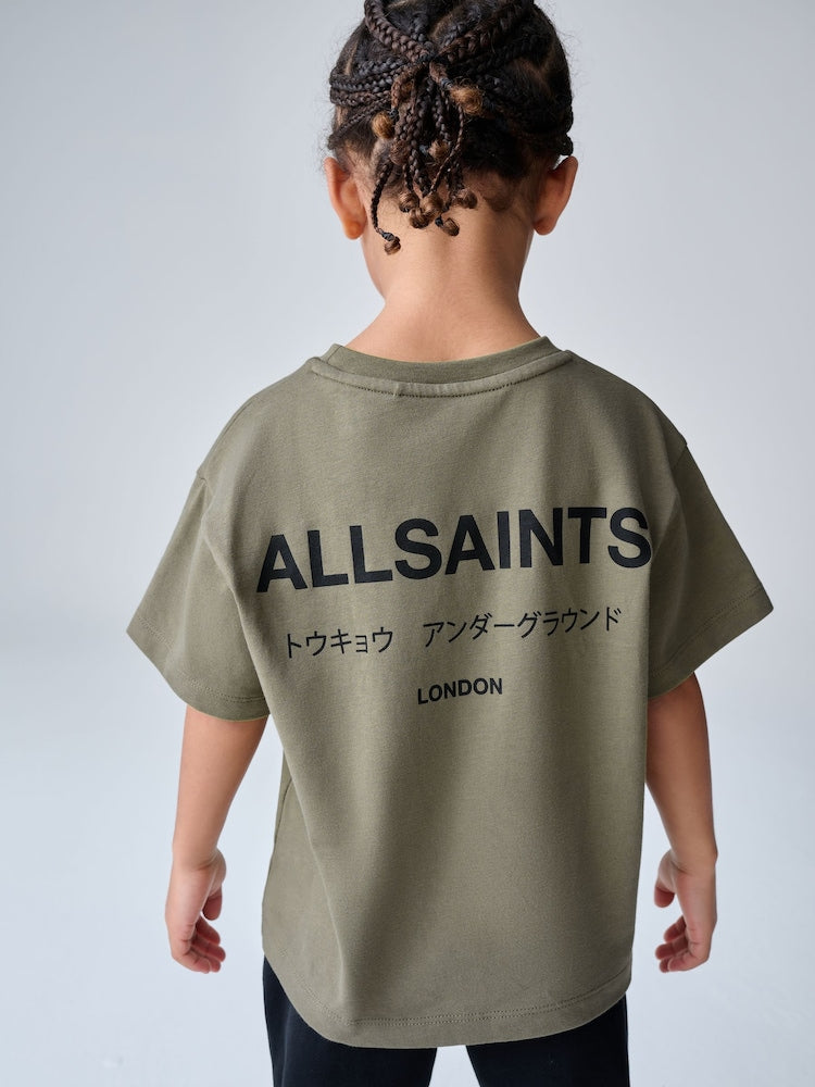 smALLSAINTS Khaki Green Younger Oversized Underground Crew Neck T-Shirt