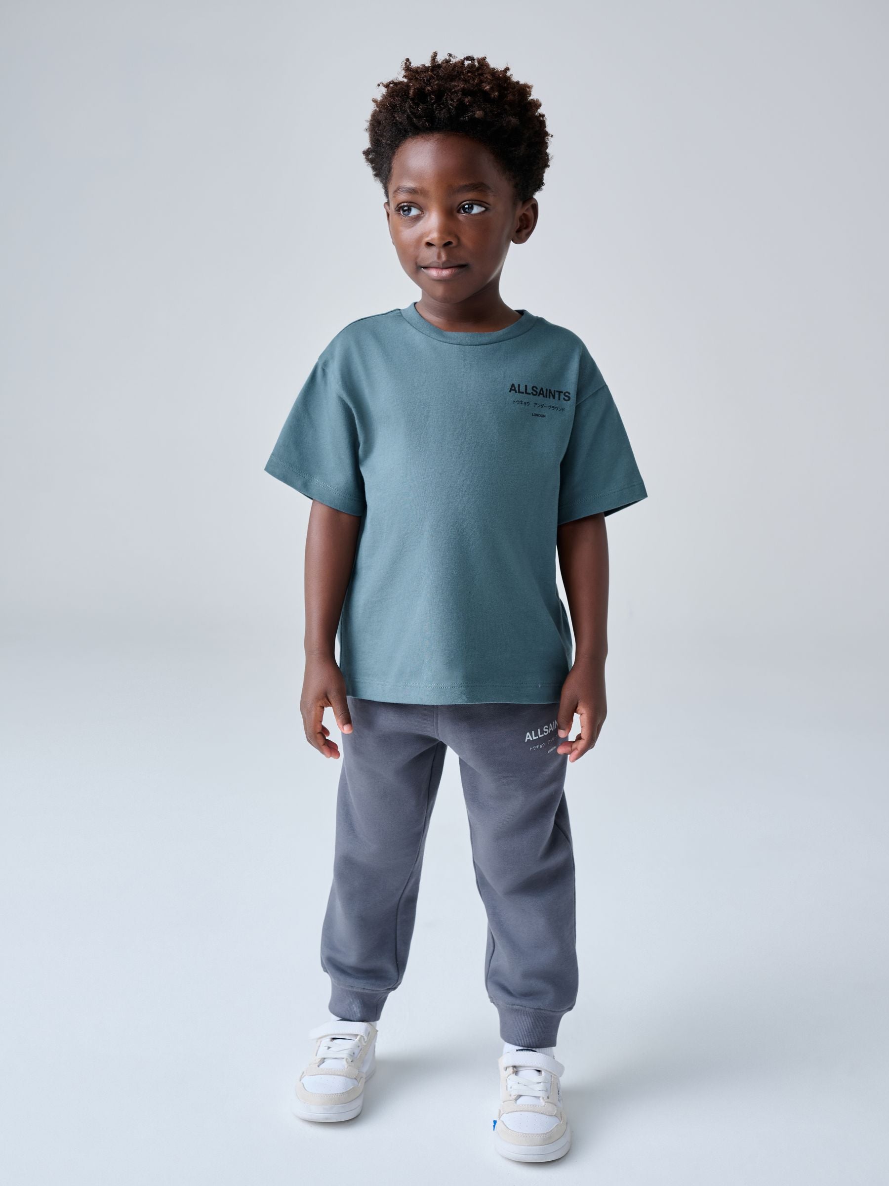 smALLSAINTS Mid Blue Younger Oversized Underground Crew Neck T-Shirt