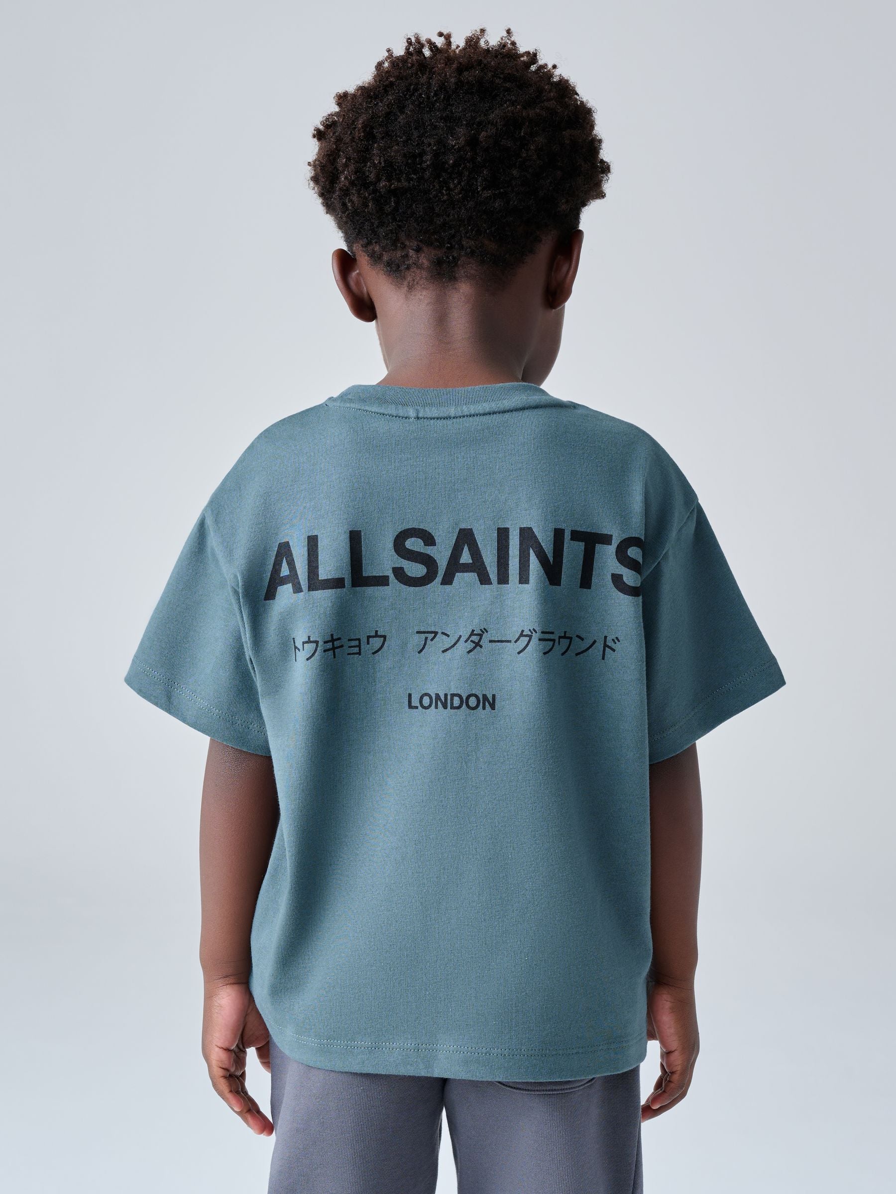 smALLSAINTS Mid Blue Younger Oversized Underground Crew Neck T-Shirt