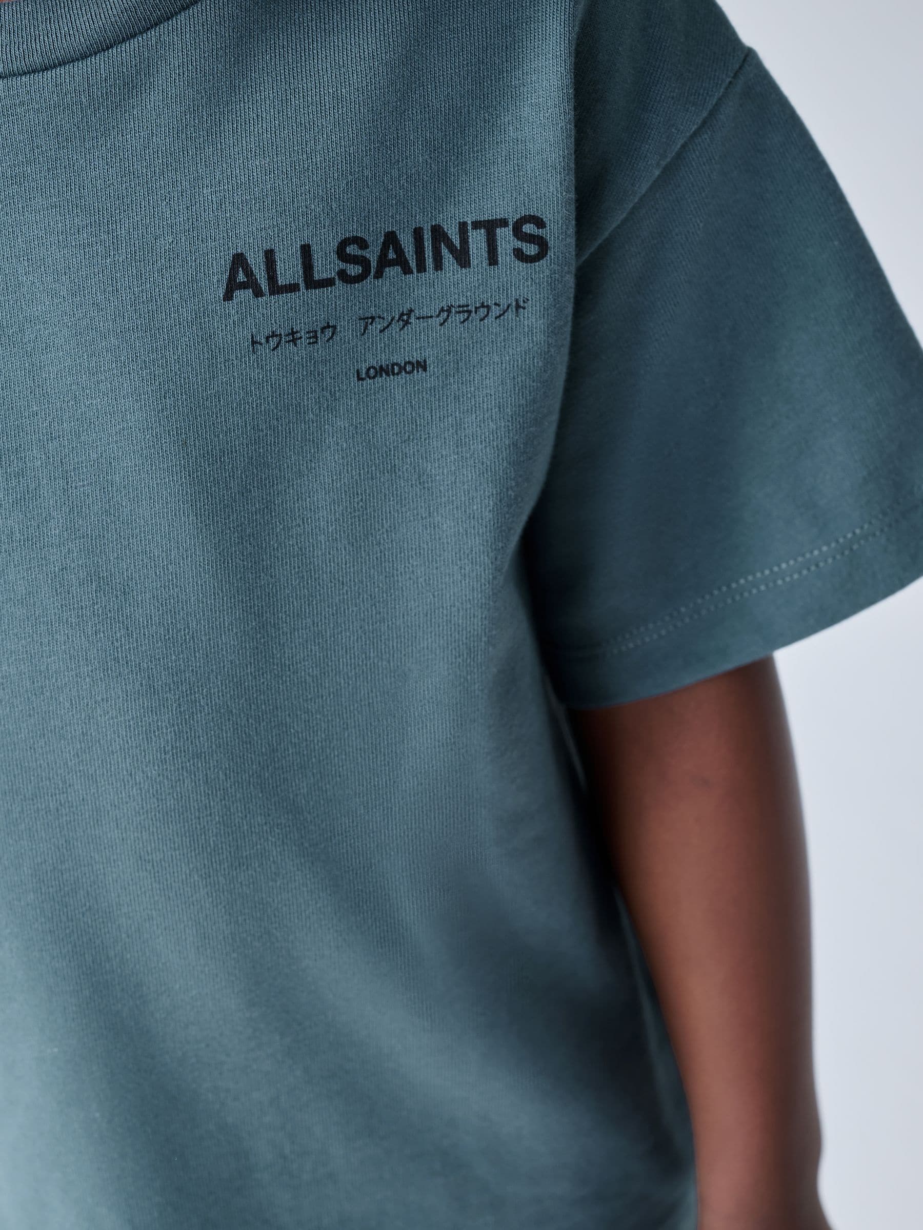 smALLSAINTS Mid Blue Younger Oversized Underground Crew Neck T-Shirt