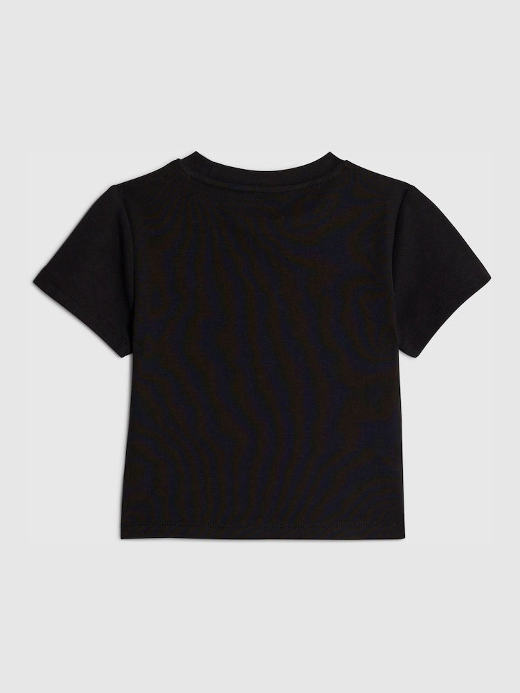 River Island Black Lamour Rosette Baby T-Shirt