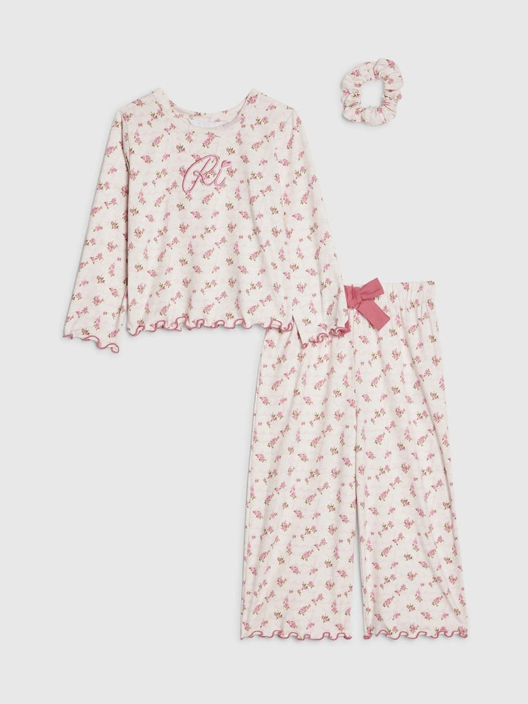 River Island Pink Rosebud Monogram Pyjamas