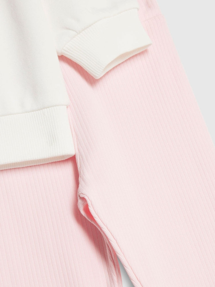 River Island Cream Style Icon Camera Bag Sweatshirt & Leggings Set