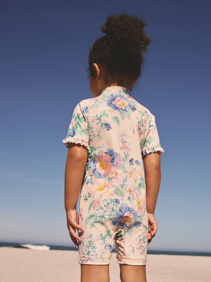 Pink Floral Print Sunsafe Swimsuit (3mths-10yrs)