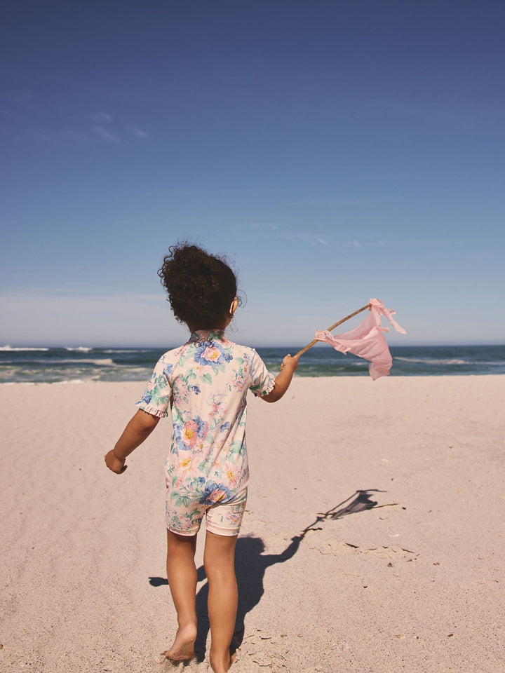 Pink Floral Print Sunsafe Swimsuit (3mths-10yrs)