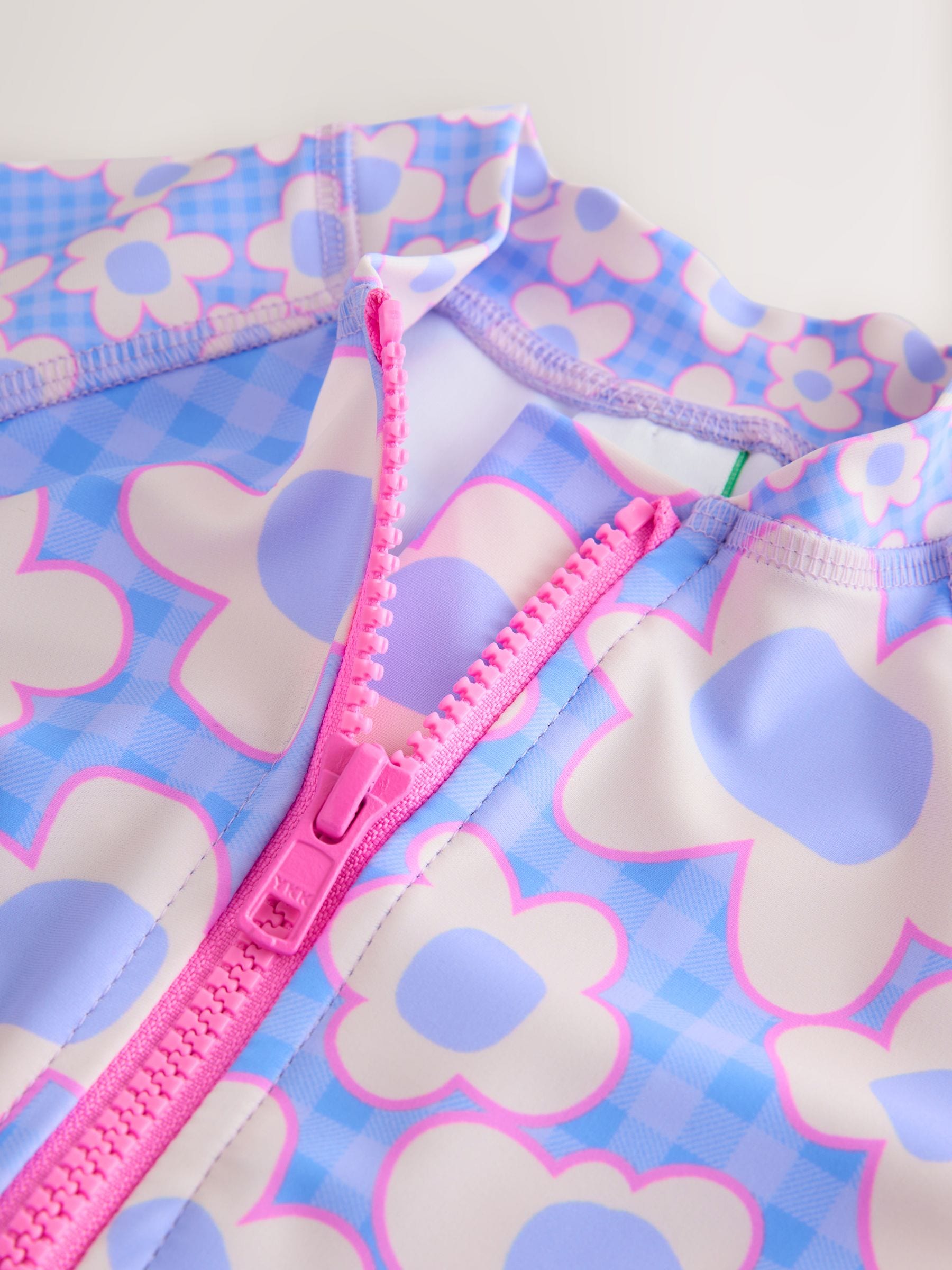 Blue Stampy Floral Sunsafe Swimsuit (3mths-10yrs)