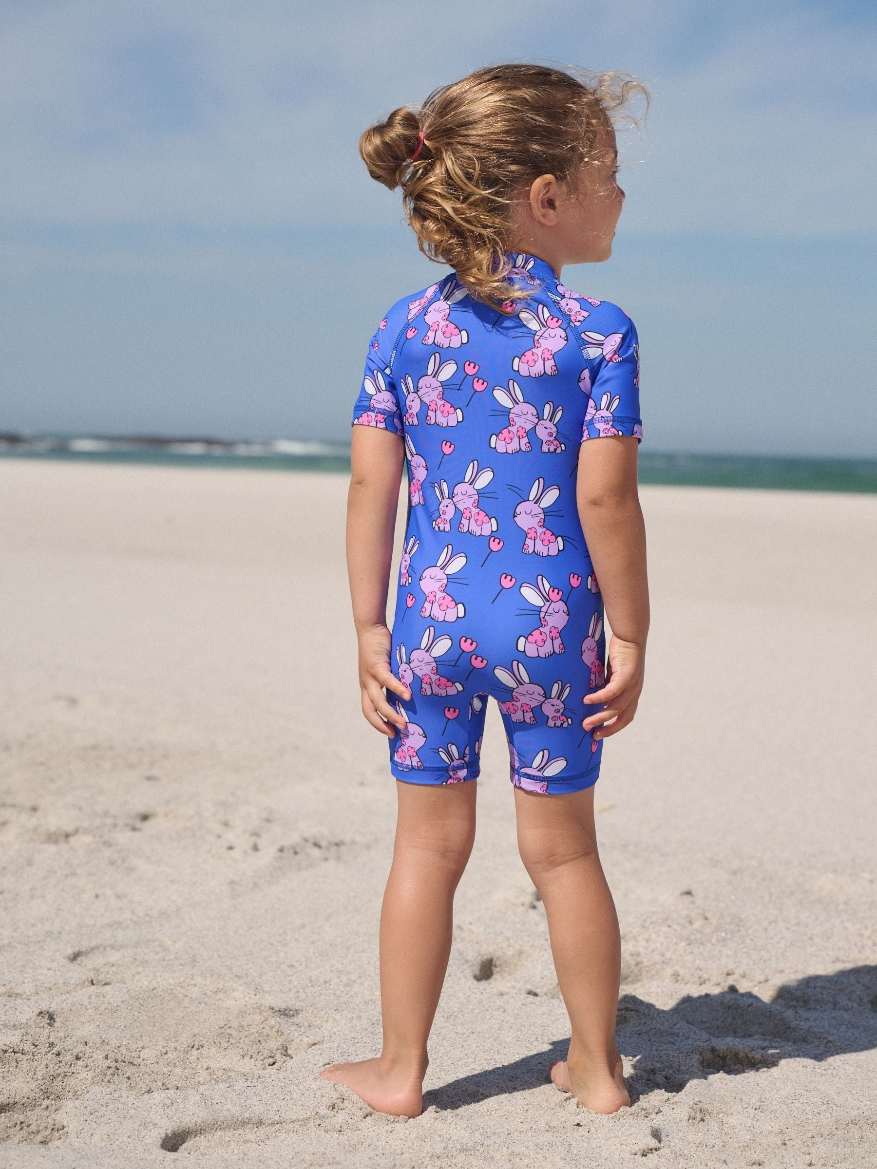 Cobalt Blue Bunny Sunsafe Swimsuit (3mths-10yrs)