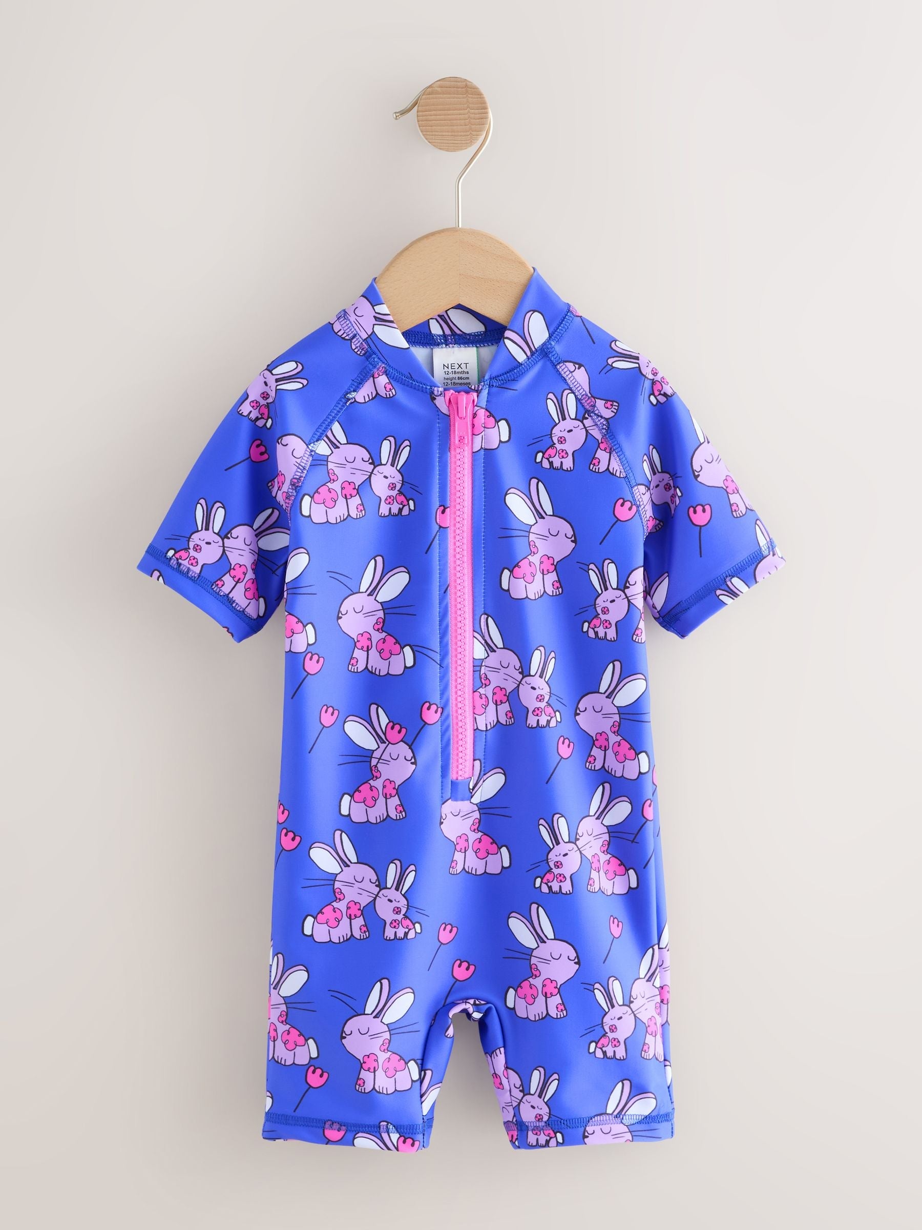 Cobalt Blue Bunny Sunsafe Swimsuit (3mths-10yrs)