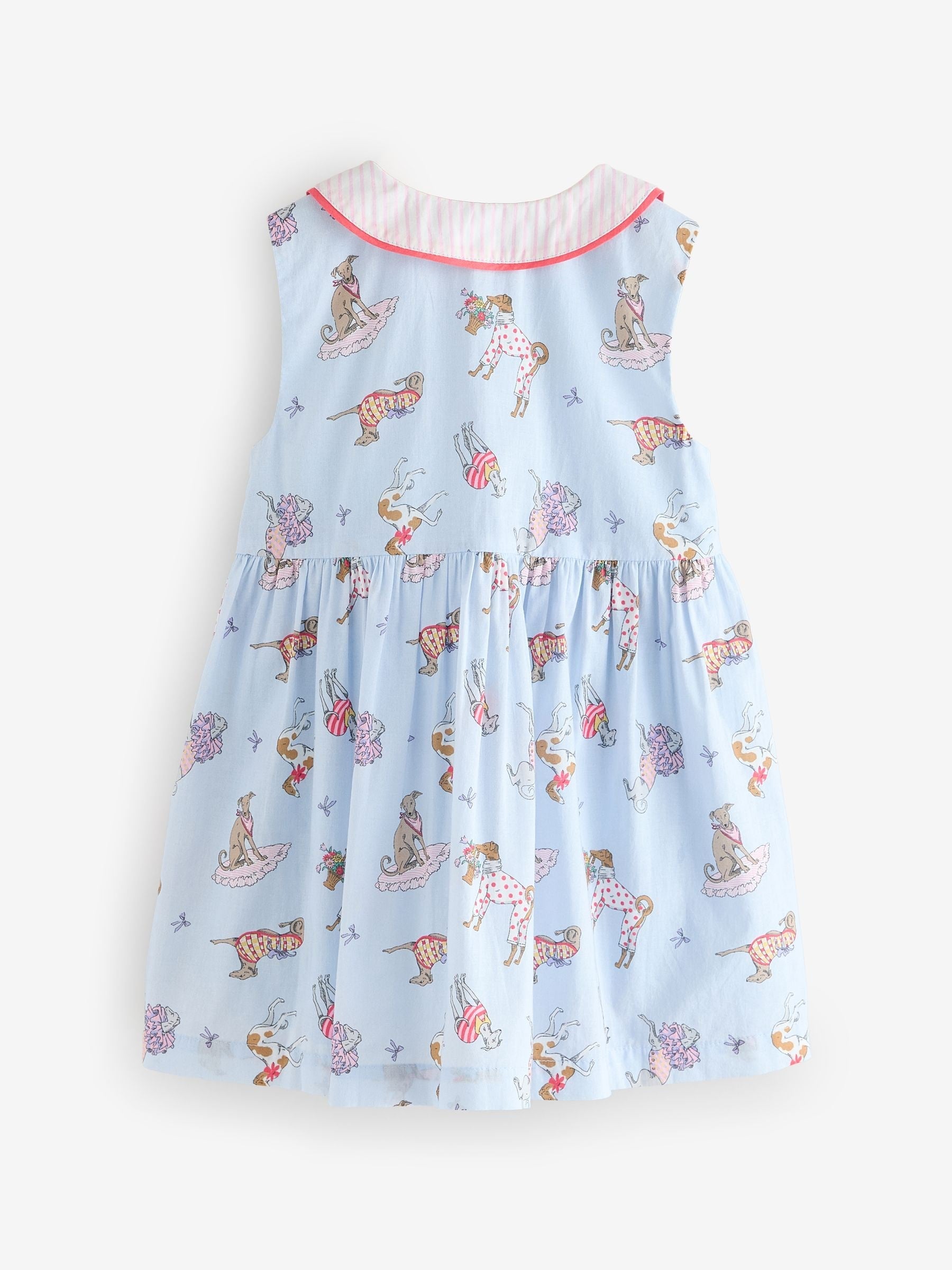Cath Kidston Blue Fancy Dogs Cath Kidston Cotton Collar Dress (3mths-8yrs)
