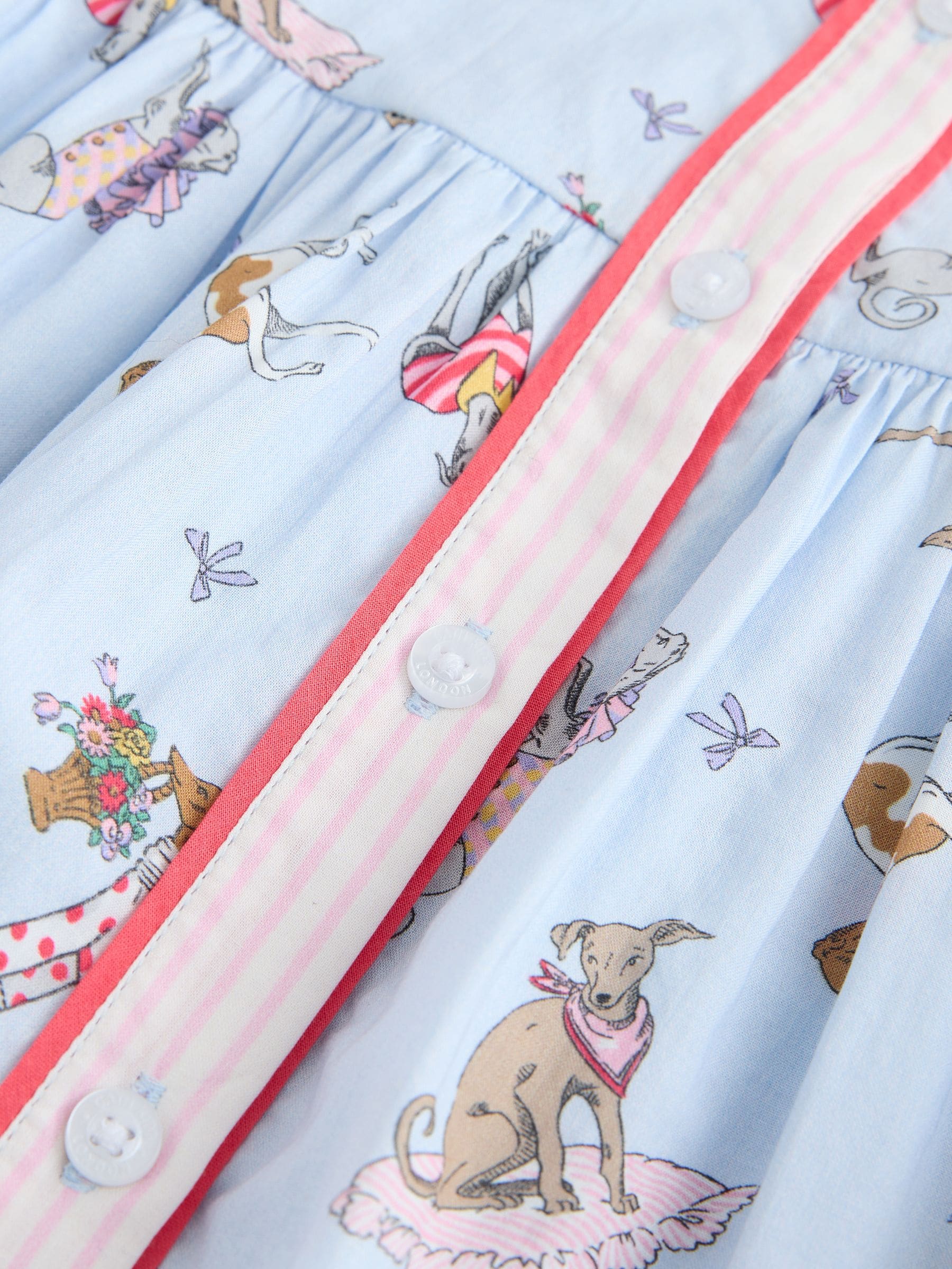 Cath Kidston Blue Fancy Dogs Cath Kidston Cotton Collar Dress (3mths-8yrs)