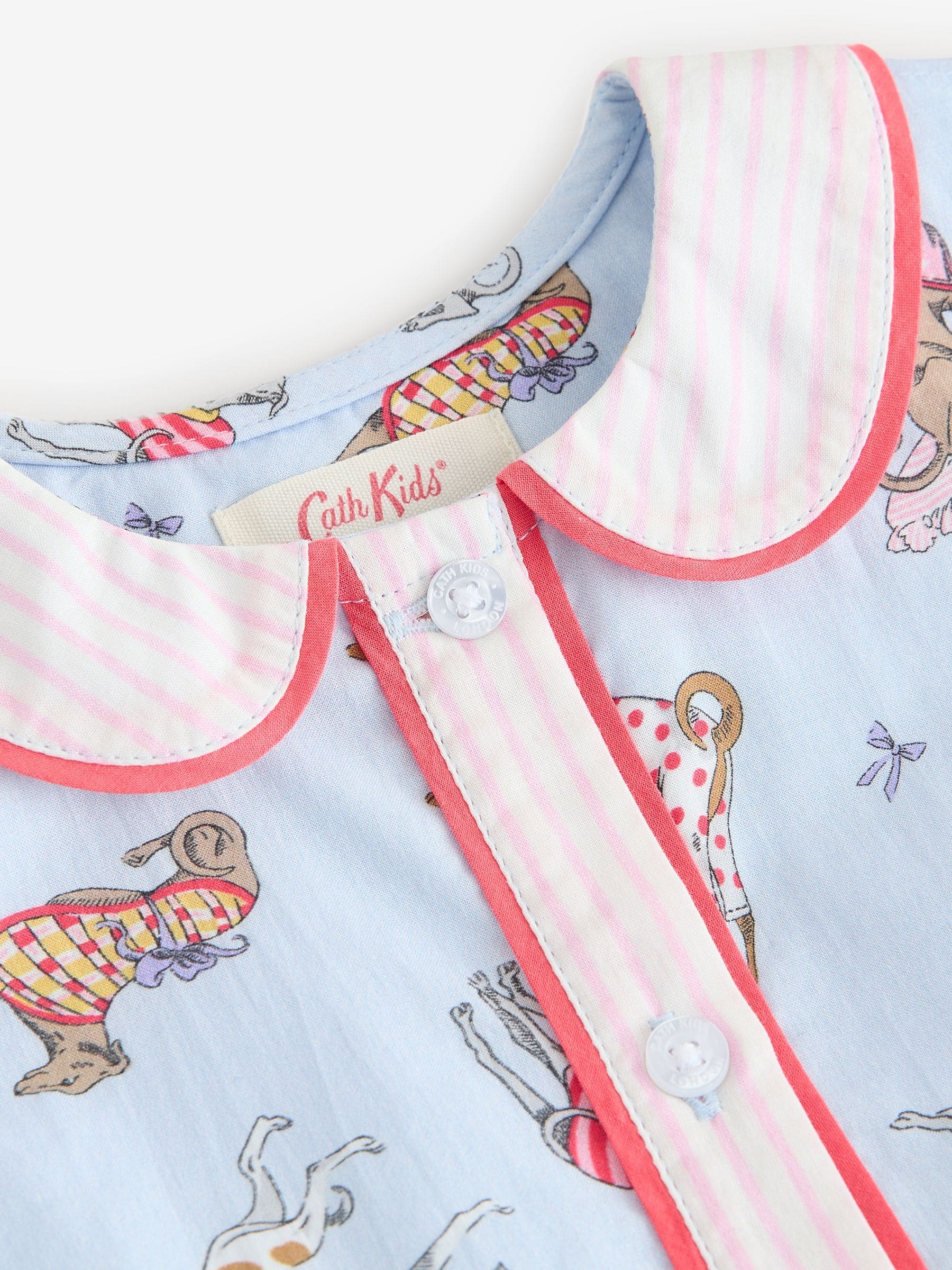 Cath Kidston Blue Fancy Dogs Cath Kidston Cotton Collar Dress (3mths-8yrs)