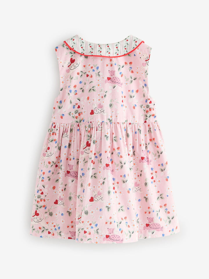 Cath Kidston Pink Ditsy Cath Kidston Cotton Collar Dress (3mths-8yrs)