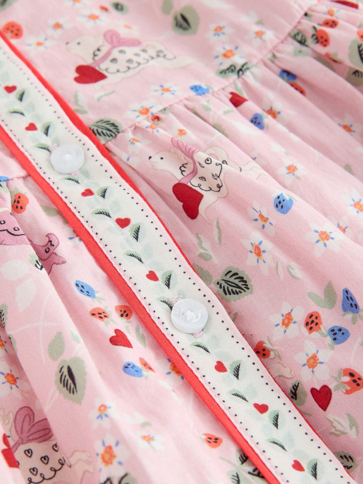 Cath Kidston Pink Ditsy Cath Kidston Cotton Collar Dress (3mths-8yrs)