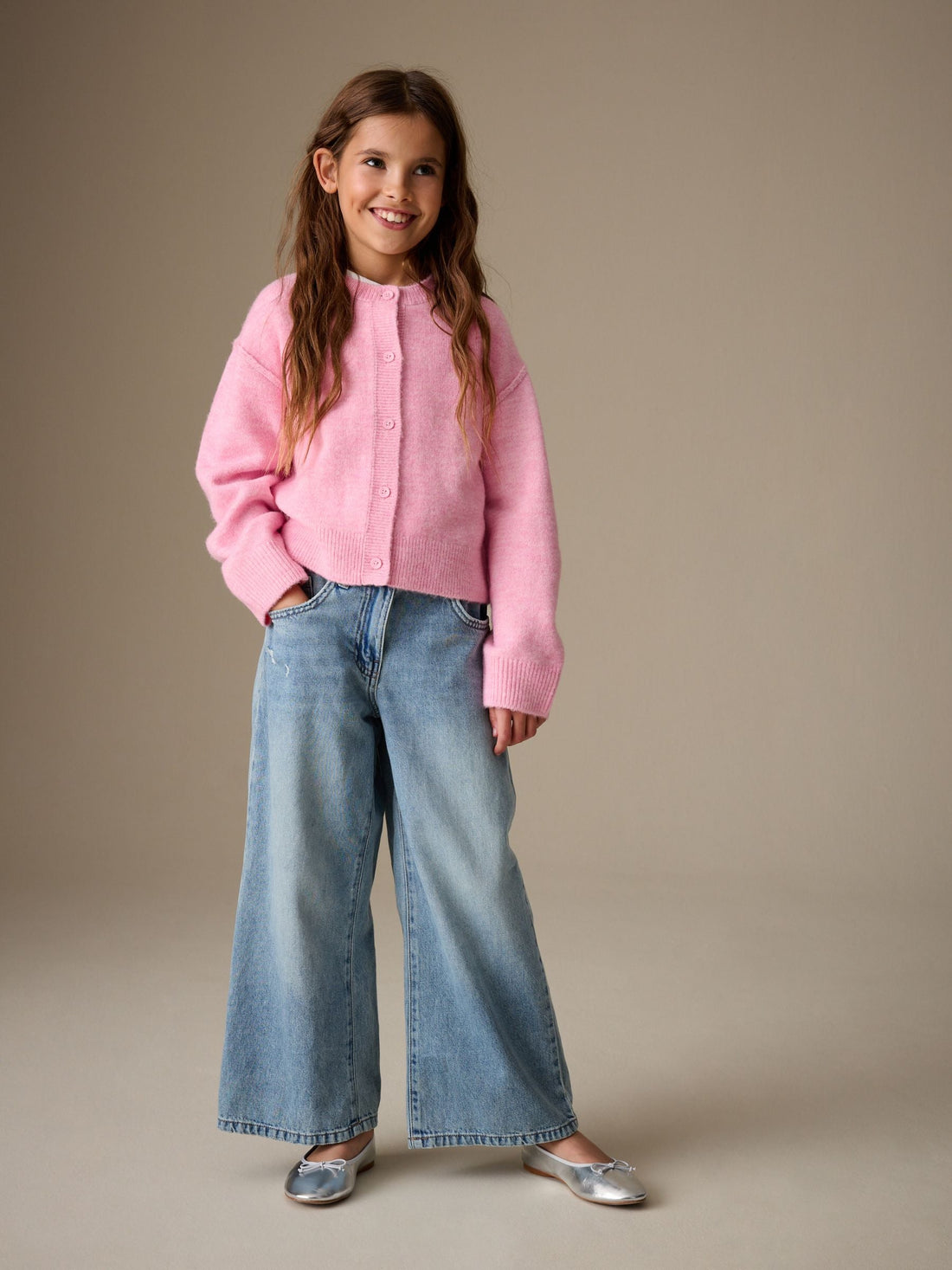 Pink Button Up Cardigan (3-16yrs)