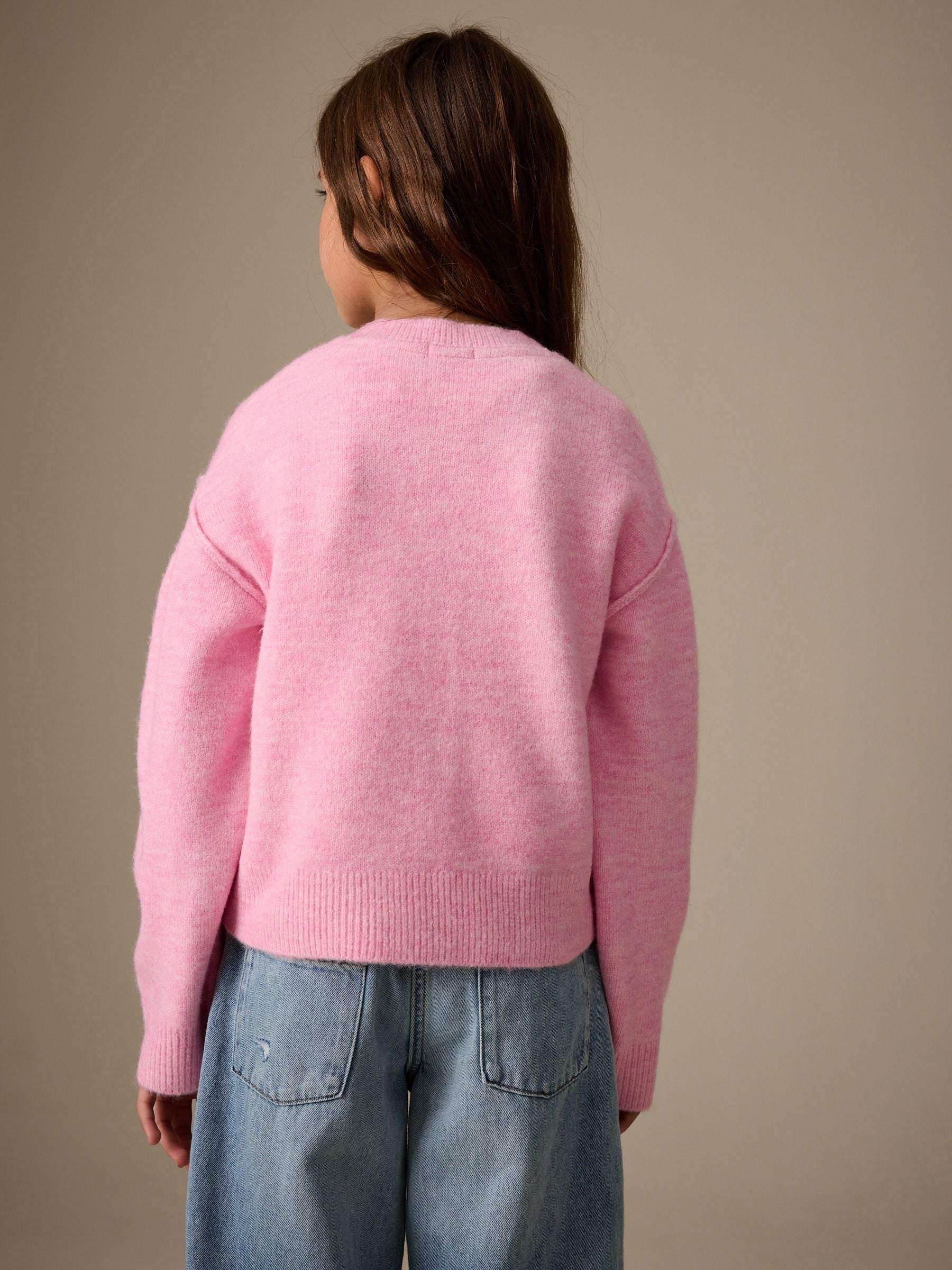 Pink Button Up Cardigan (3-16yrs)