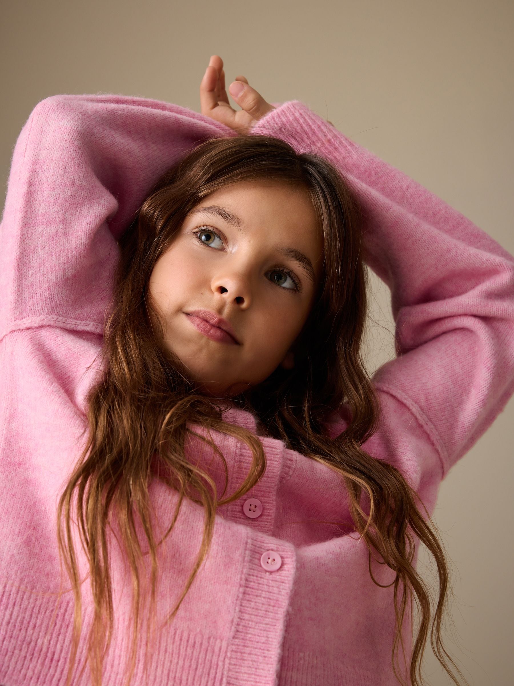 Pink Button Up Cardigan (3-16yrs)