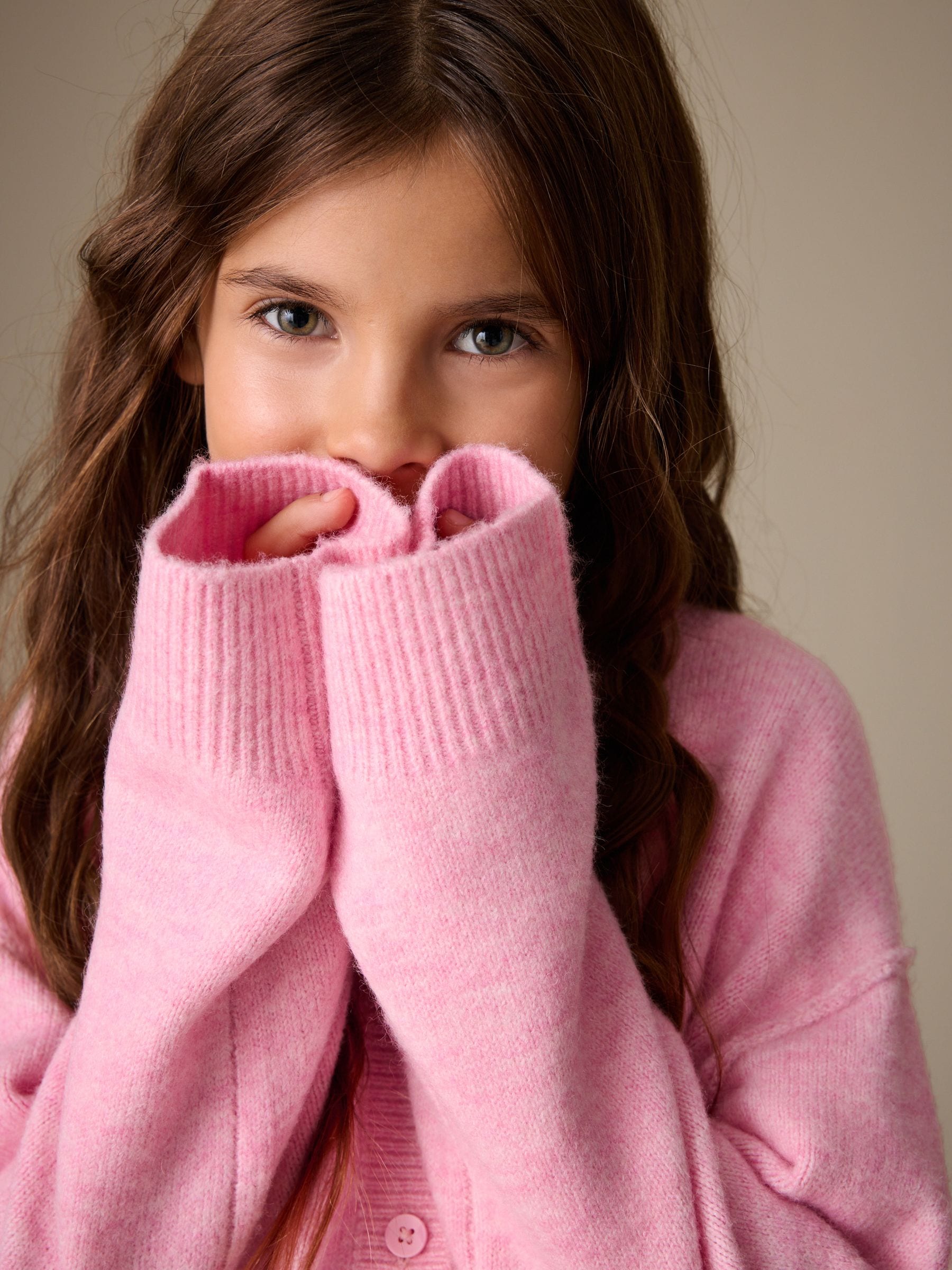 Pink Button Up Cardigan (3-16yrs)