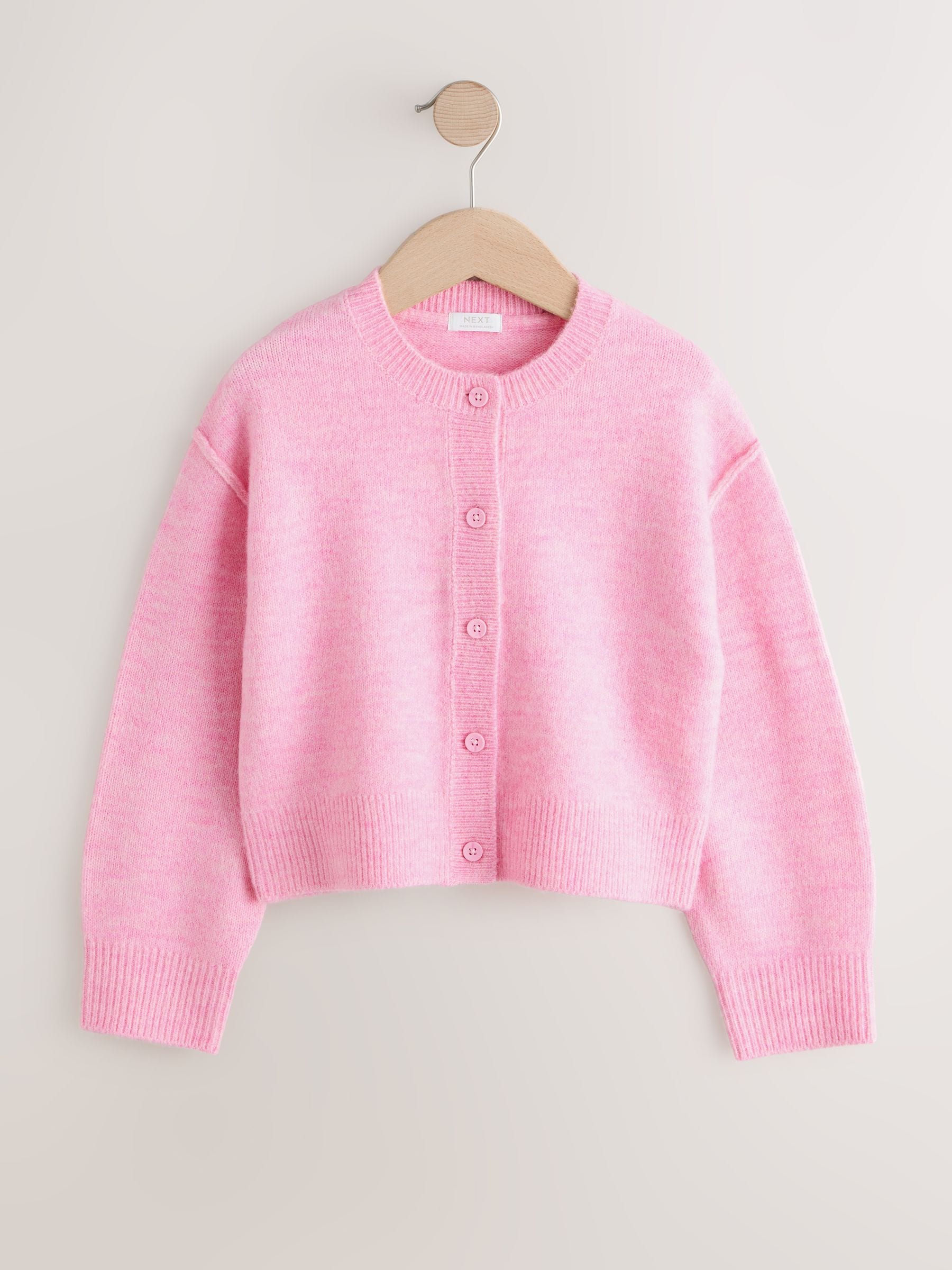Pink Button Up Cardigan (3-16yrs)
