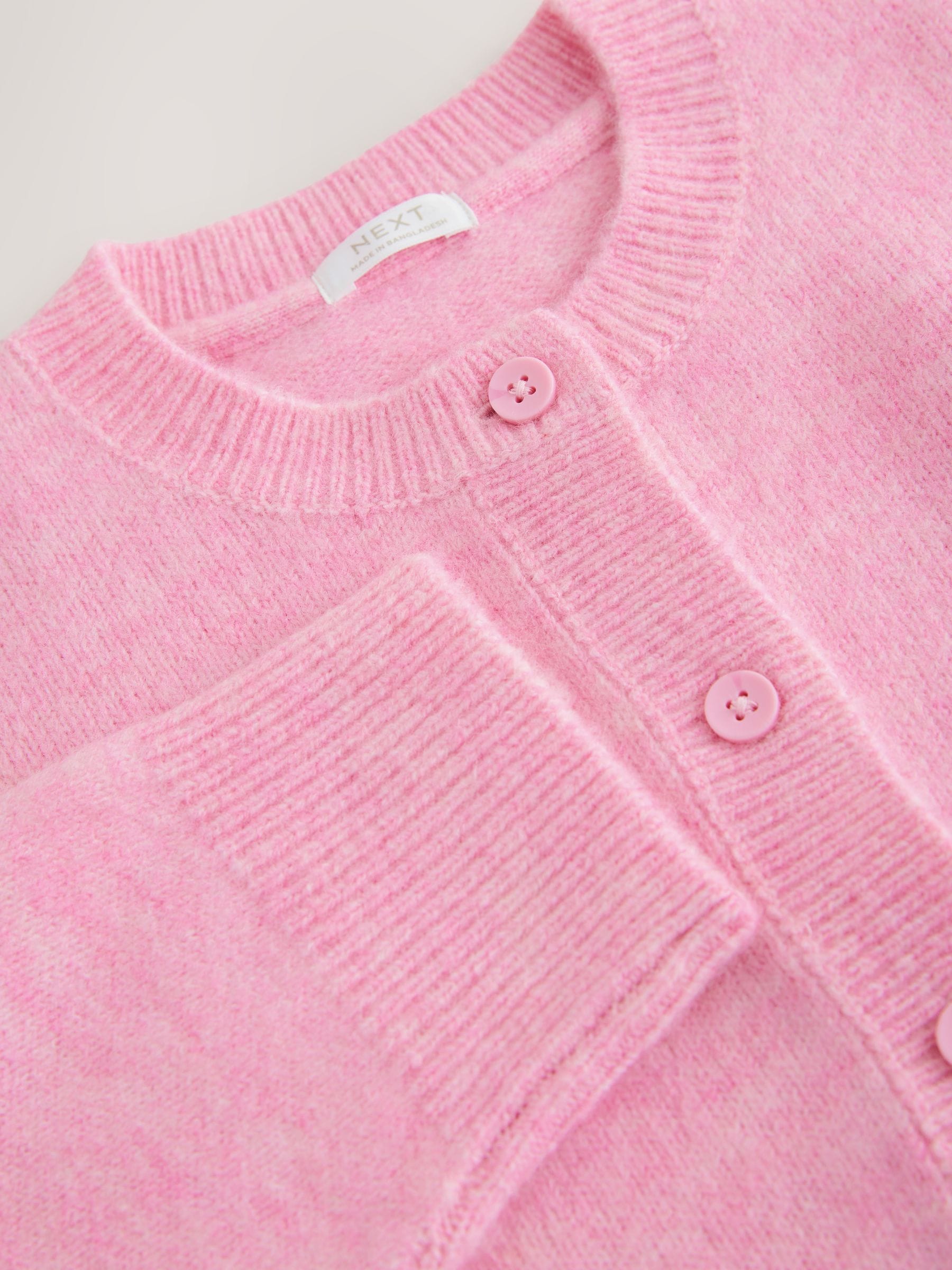 Pink Button Up Cardigan (3-16yrs)