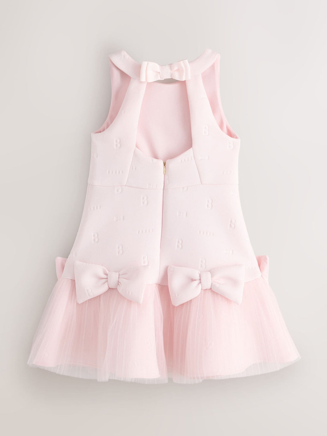 Baker by Ted Baker Mesh 3D Bow Hem Embossed Scuba Dress