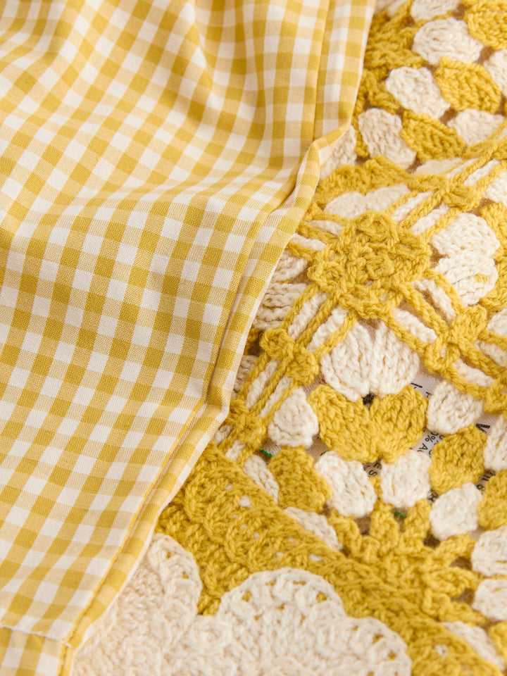 Ochre Yellow Crochet Top and Short set (12mths-7yrs)