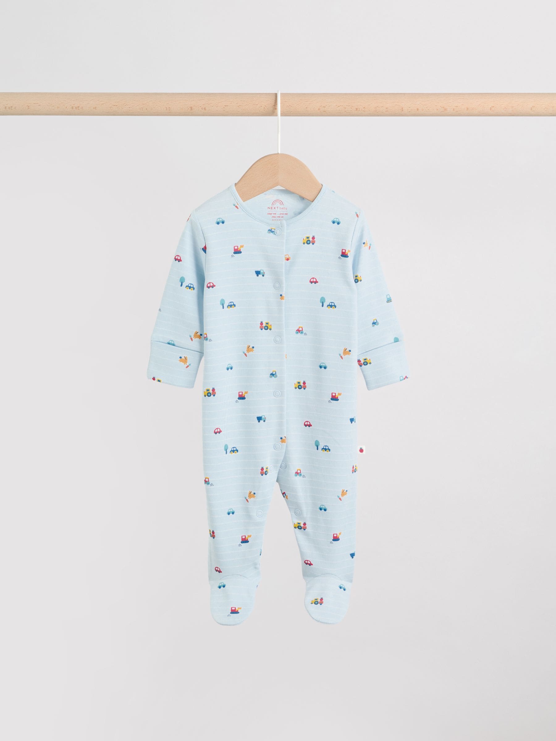 Multi Farm Baby Sleepsuits 3 Pack (0mths-2yrs)