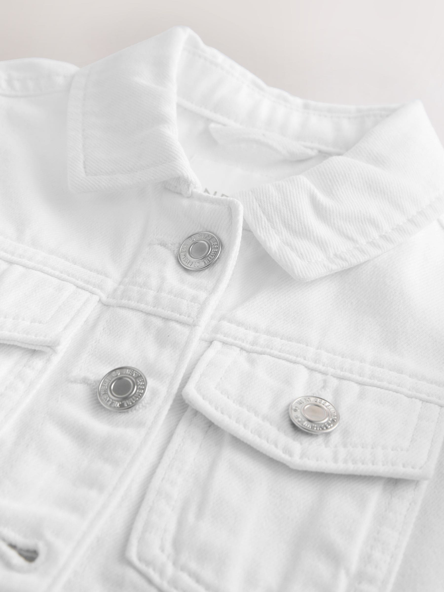 White Frill Shoulder Denim Jacket (3-16yrs) - Image 8 of 8