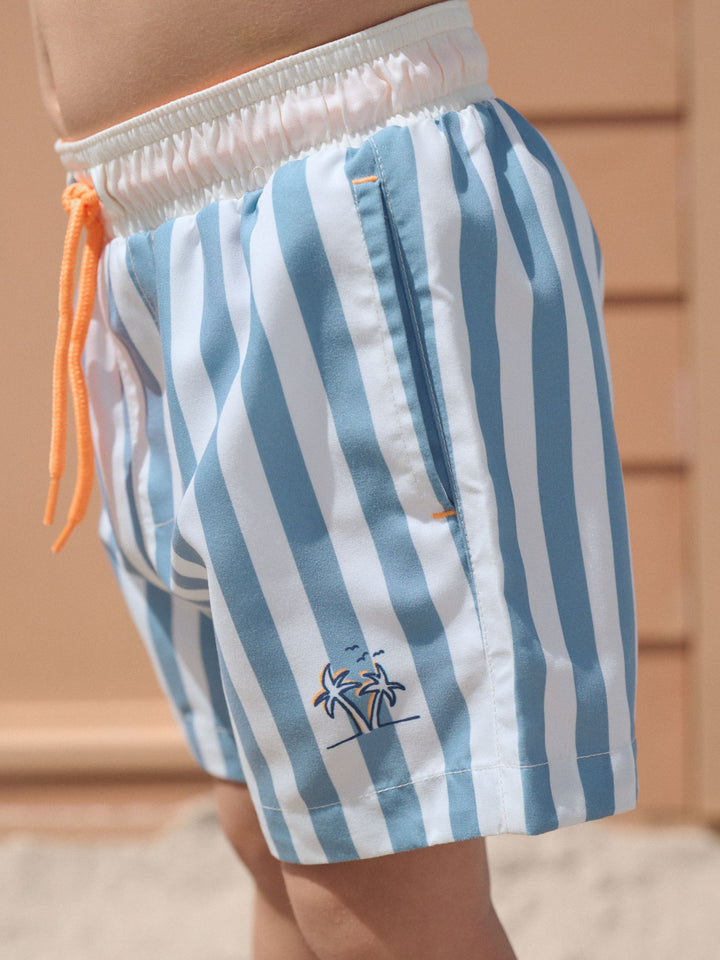 Blue Short Sleeve Sunsafe Rash Vest and Swim Shorts Set (3mths-7yrs)