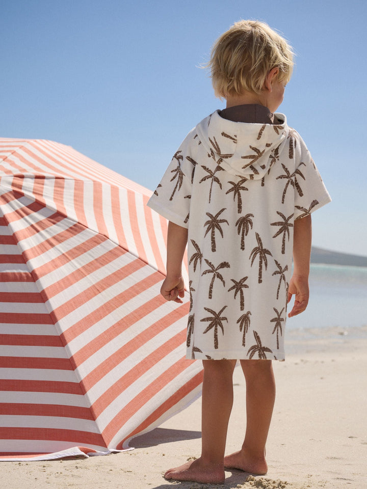 Neutral Palm Towelling Zip Through Cover-Up (3mths-7yrs)