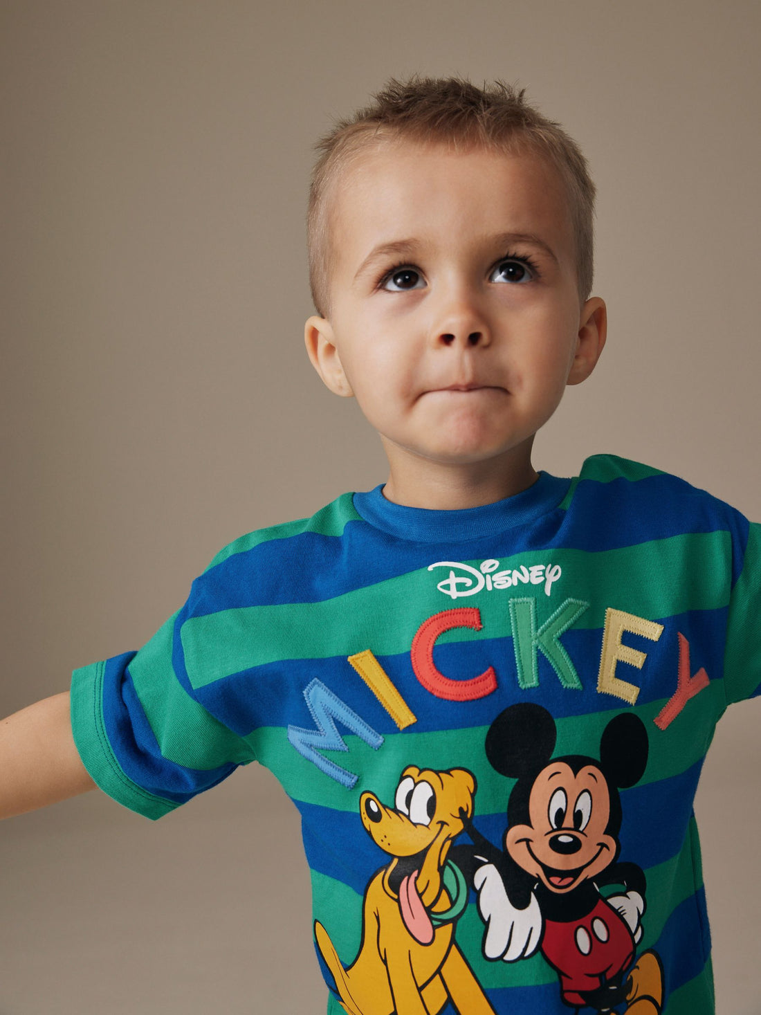 Blue/Green Mickey Mouse Short Sleeve T-Shirt (3mths-8yrs)