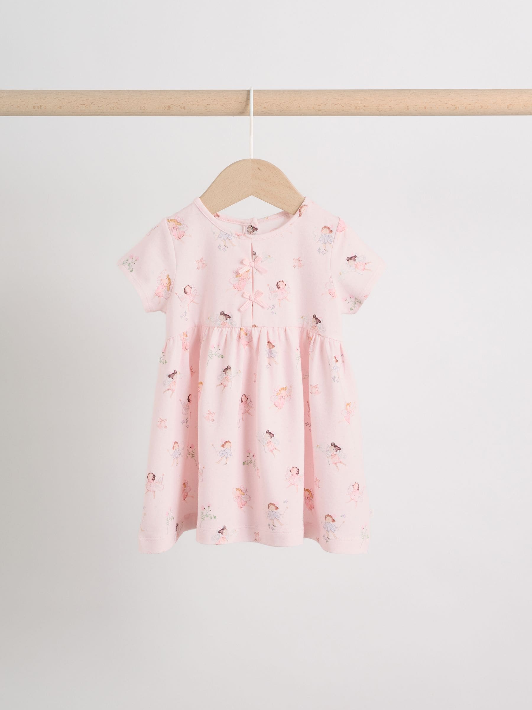 Pink Fairy Baby Short Sleeve Dresse 2 Pack (0mths-3yrs)