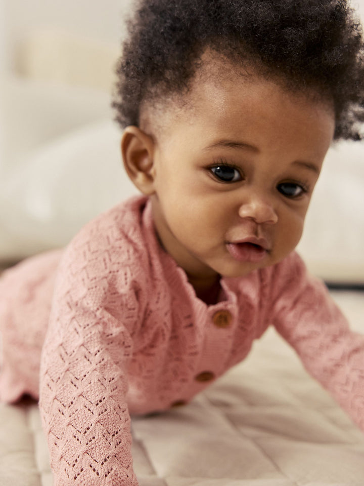 Pink knitted baby cardigan and knickers 2 Piece Set (0mths-2yrs)