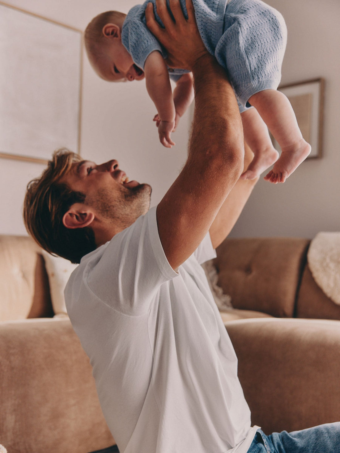 Blue Collared Knit Top and Shorts Baby Set (0mths-2yrs)