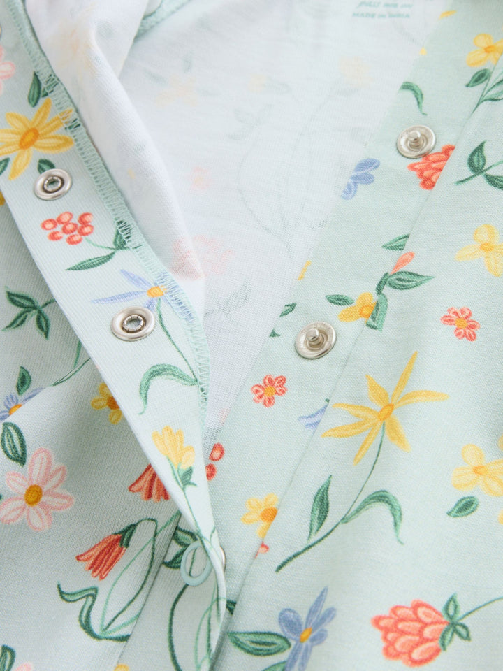 Yellow and Blue Floral Fairy Mouse 4 Pack Jersey Baby Rompers 4 Pack