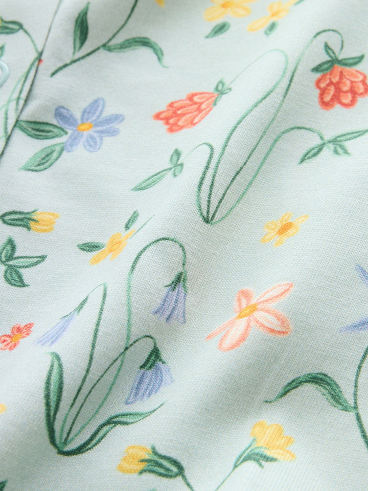 Yellow and Blue Floral Fairy Mouse 4 Pack Jersey Baby Rompers 4 Pack