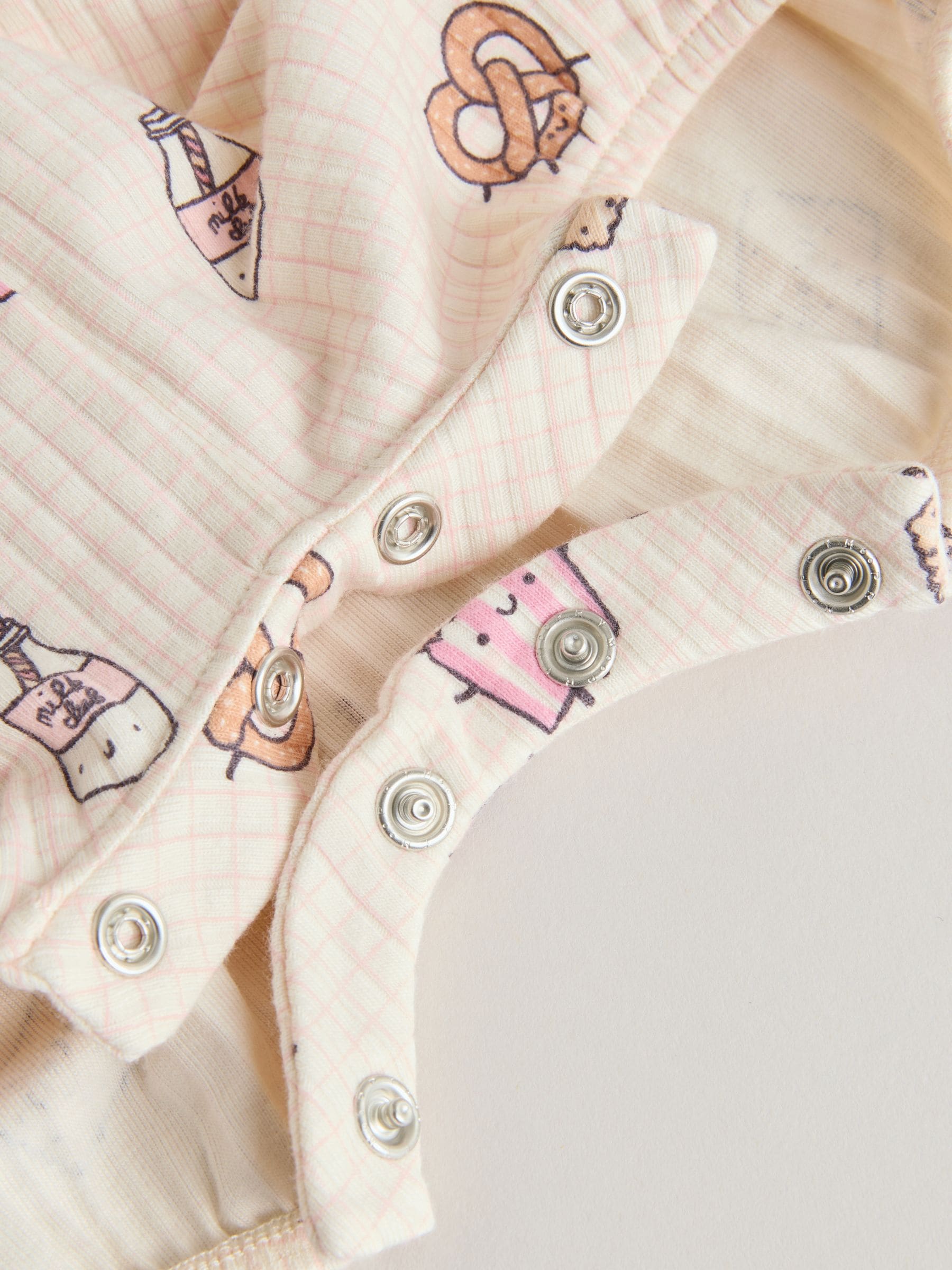 Pink Milk Club Button Through Baby Rompers 3 Pack