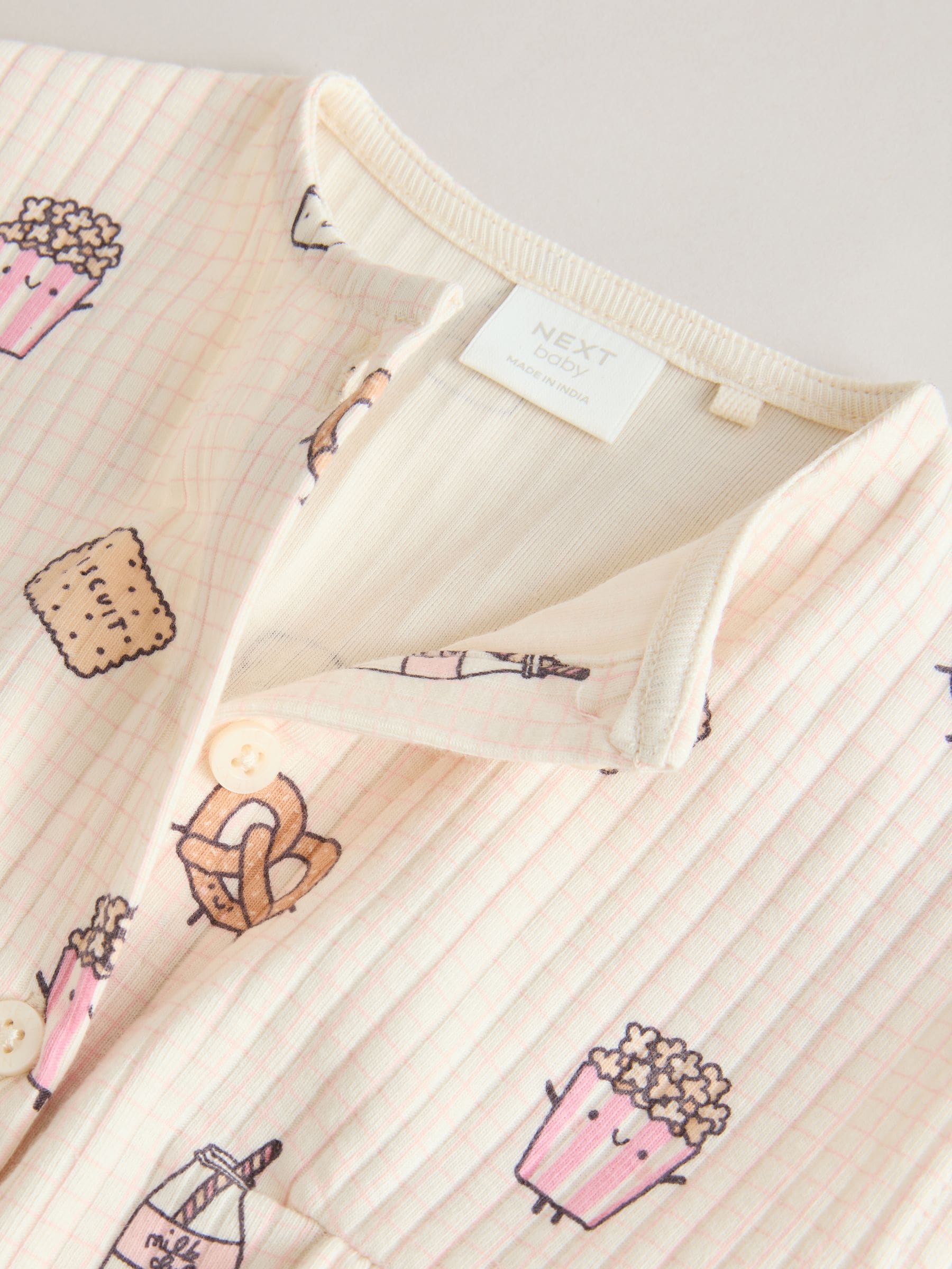 Pink Milk Club Button Through Baby Rompers 3 Pack