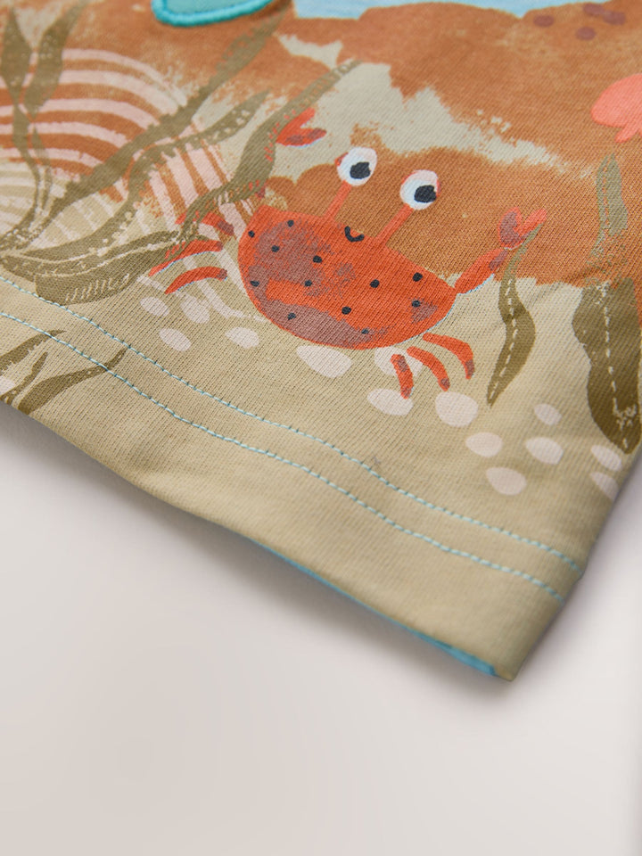 Blue Sea Animal Short Sleeve 3D Padded T-Shirt (3mths-7yrs)