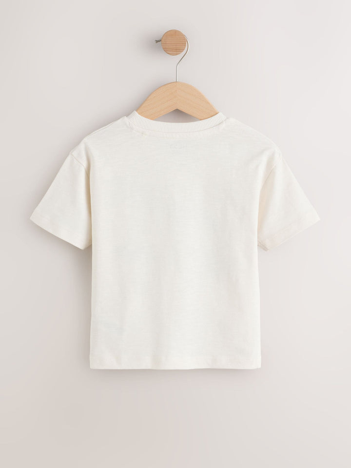 Neutral Beach Palms Short Sleeve Appliqué T-Shirt (3mths-7yrs)