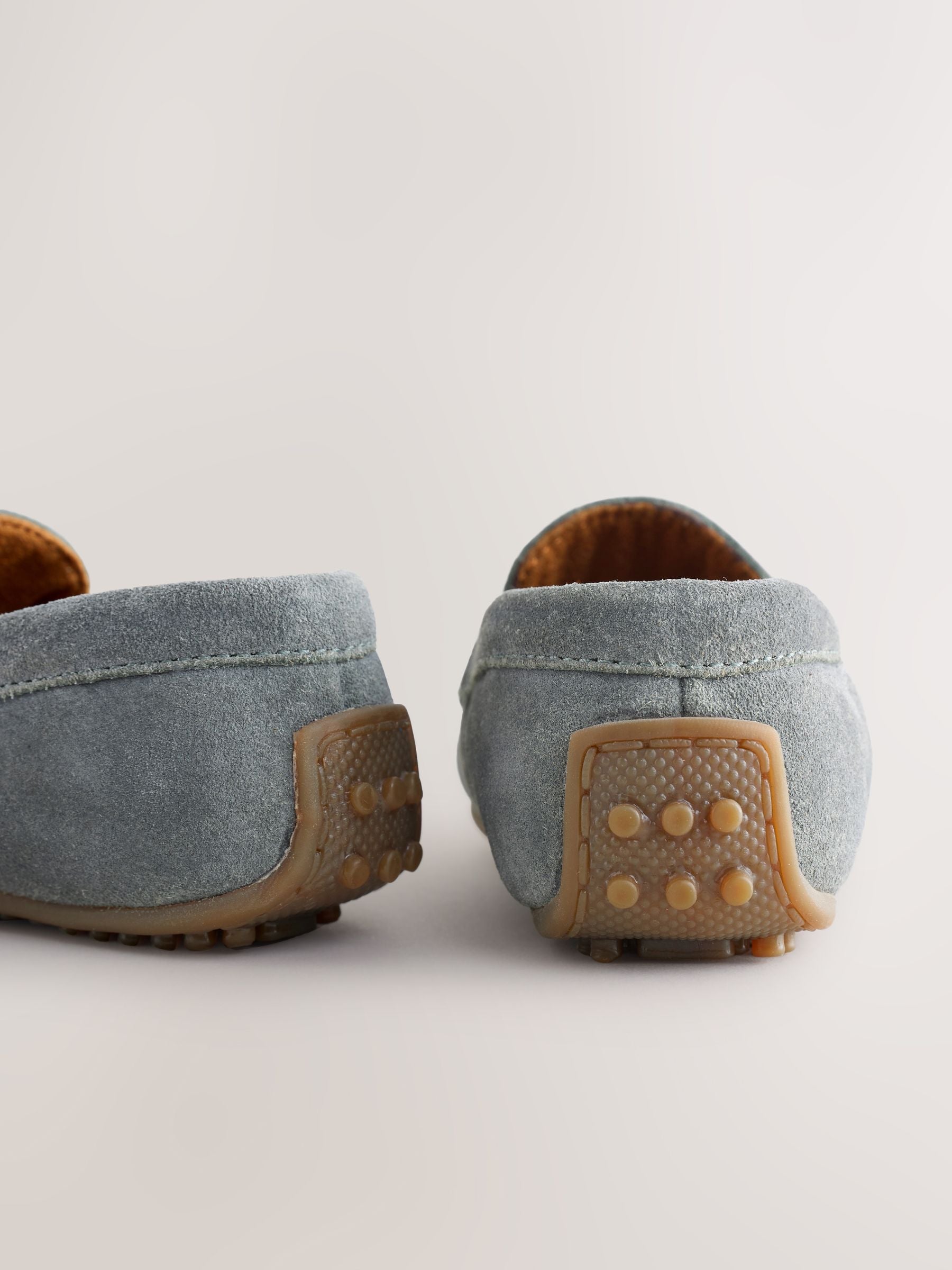 Blue Standard Fit (F) Suede Slip-Ons Loafer Shoes