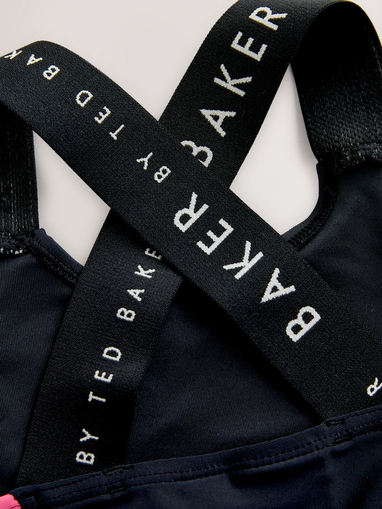 Baker by Ted Baker 2 Piece Colour Block Black Bikini Set