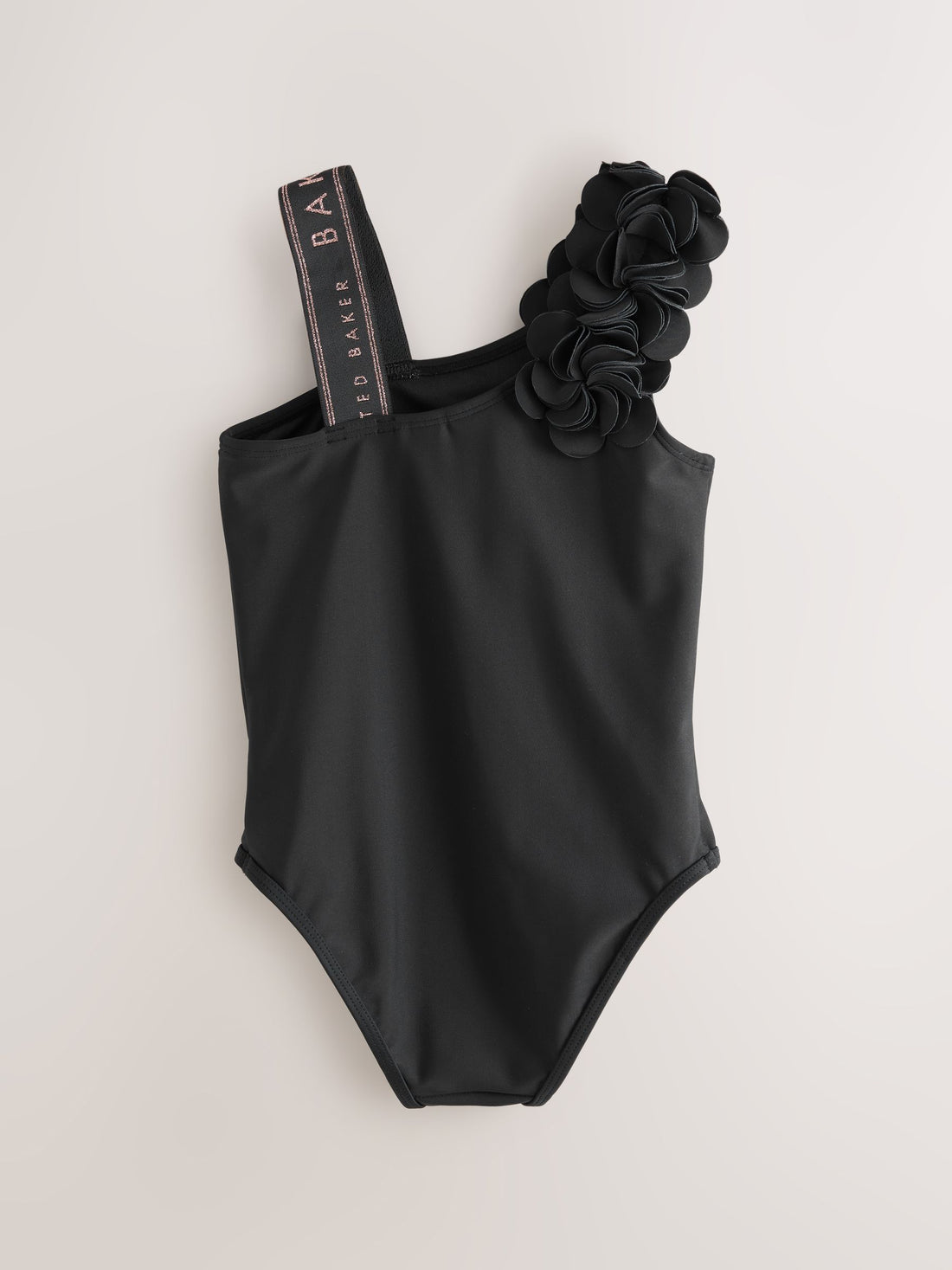 Baker by Ted Baker Fuchsia Pink 3D Floral One Shoulder Swimsuit