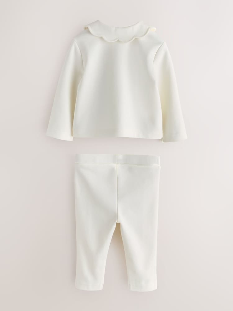 Baker by Ted Baker 2 Piece Scallop Edge Jacket & Leggings Ponte Set