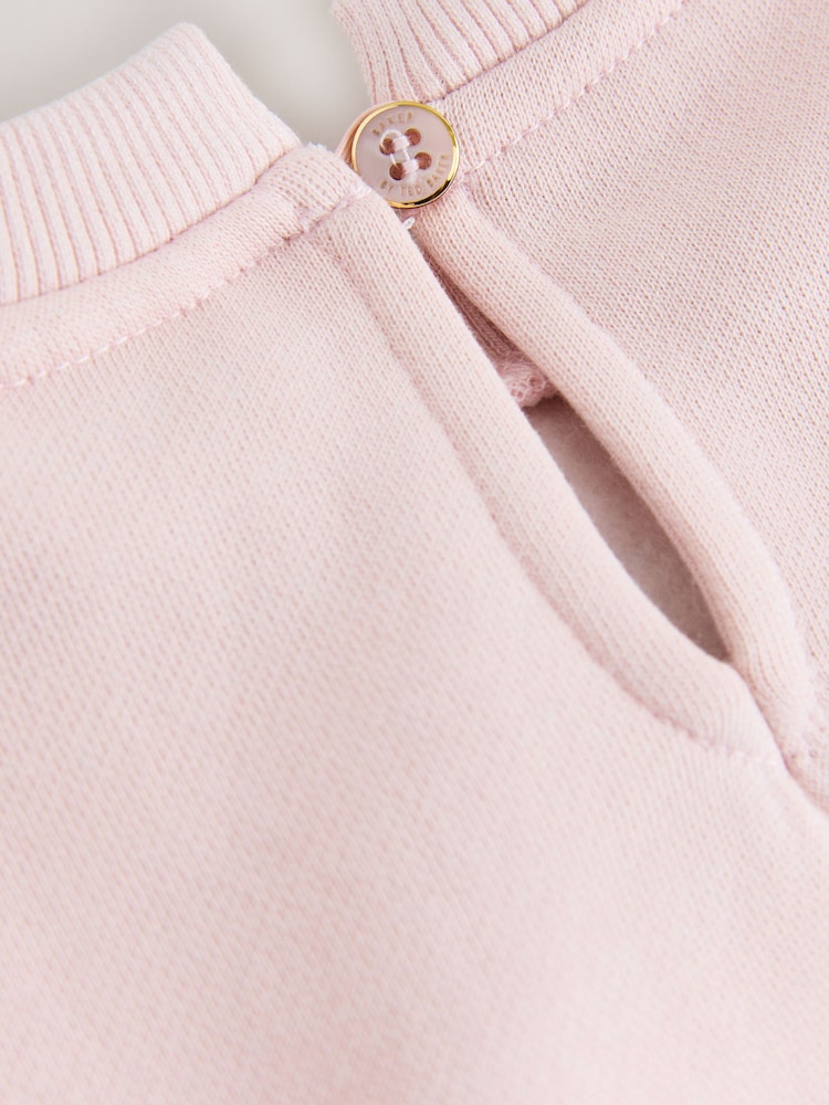 Baker by Ted Baker 2 Piece Bow Mesh Hem Sweat Top & Leggings Set