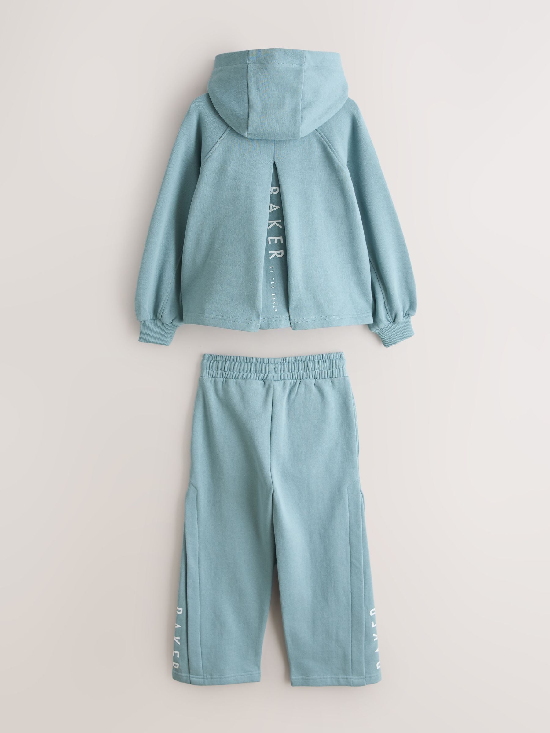 Baker by Ted Baker 3 Piece Blue Vest Hoodie & Wide Leg Joggers Set