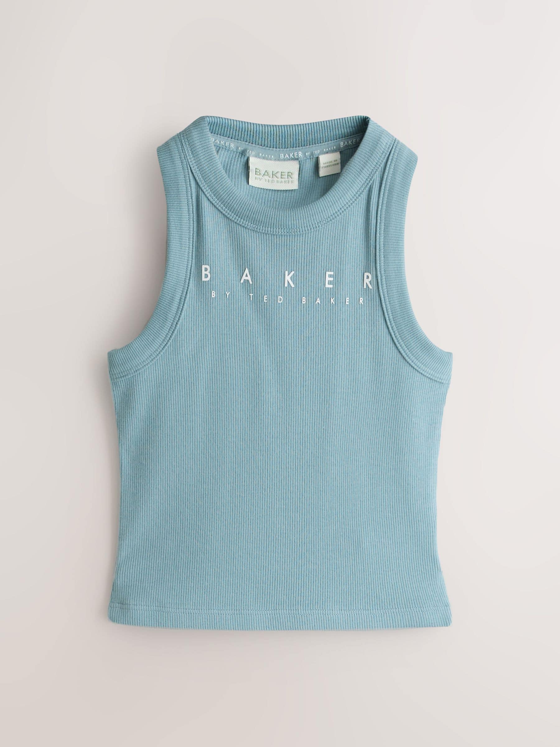 Baker by Ted Baker 3 Piece Blue Vest Hoodie & Wide Leg Joggers Set